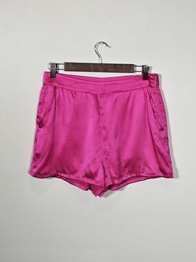 Cami NYC Satin Silk Shorts in Neon Pink Sz L